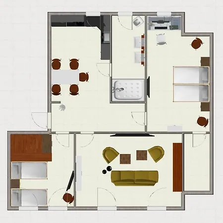 H&h Im Herzen Der Stadt Nr 17-karl Mit Kueche, Wohnzimmer Und Esstisch Greifswald